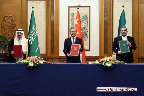 صحيفة عبرية: اتفاق السعودية على استئناف العلاقات مع إيران &ldquo;بصقة&rdquo; في وجه إسرائيل وانهيار لجدار الدفاع الإقليمي الذي بدأنا ببنائه ضد طهران