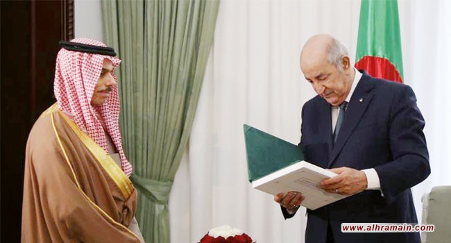 الرئيس الجزائري يبحث مع وزير الخارجية السعودية العلاقات والمستجدات الإقليمية