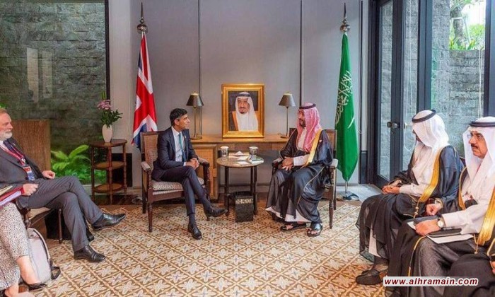 سوناك وبن سلمان يتفقان على تعزيز العلاقات واللقاء في أقرب فرصة